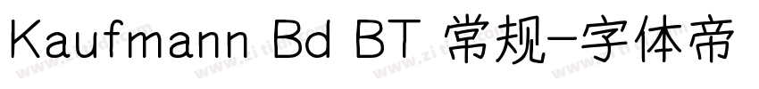 Kaufmann Bd BT 常规字体转换